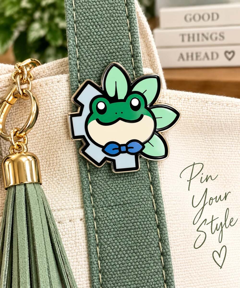 Leaf Froggy Enamel Pin Cute Frog Brooch